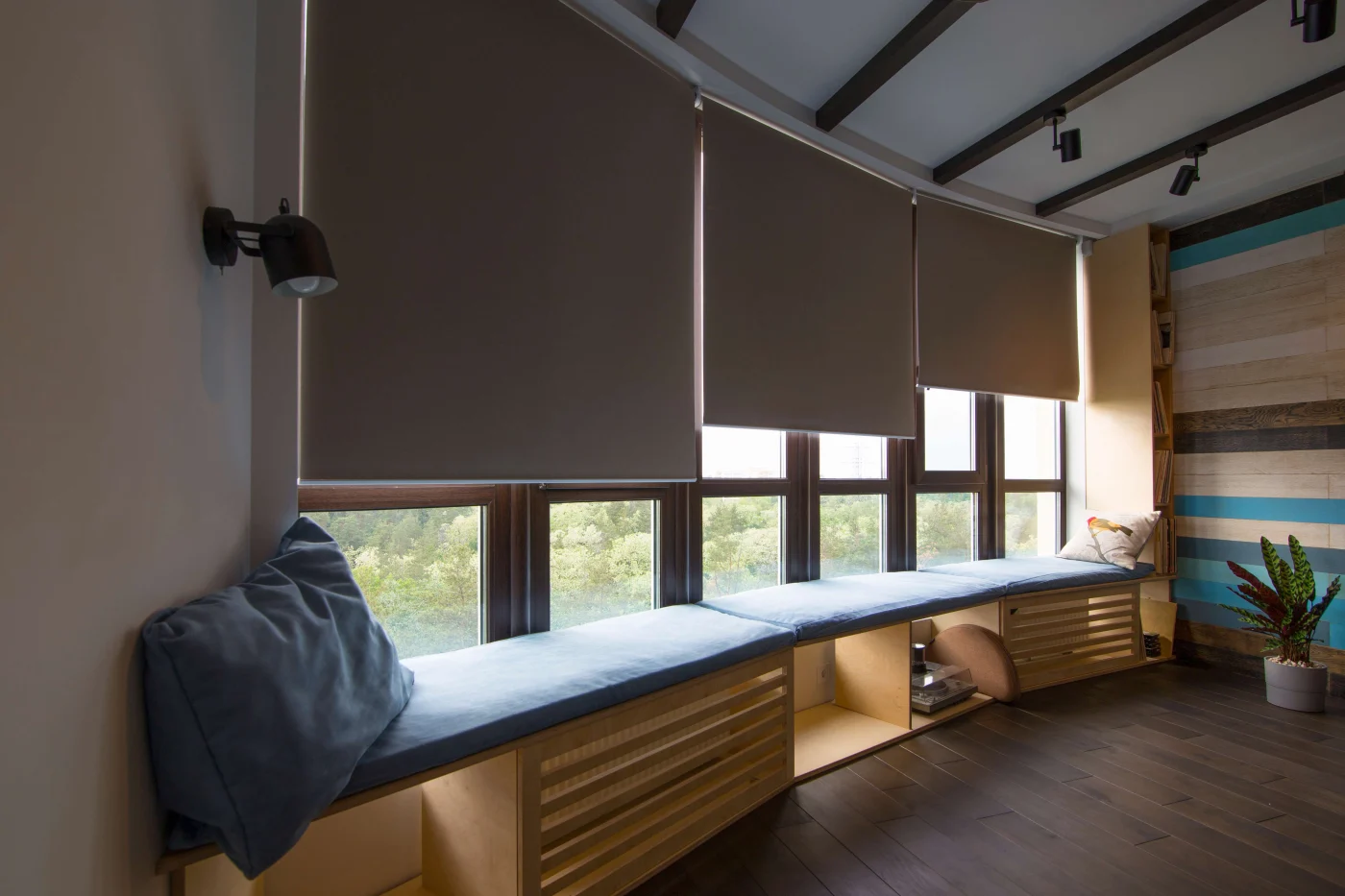 Motorized shades in St. Helena, CA home | The Home Living Company