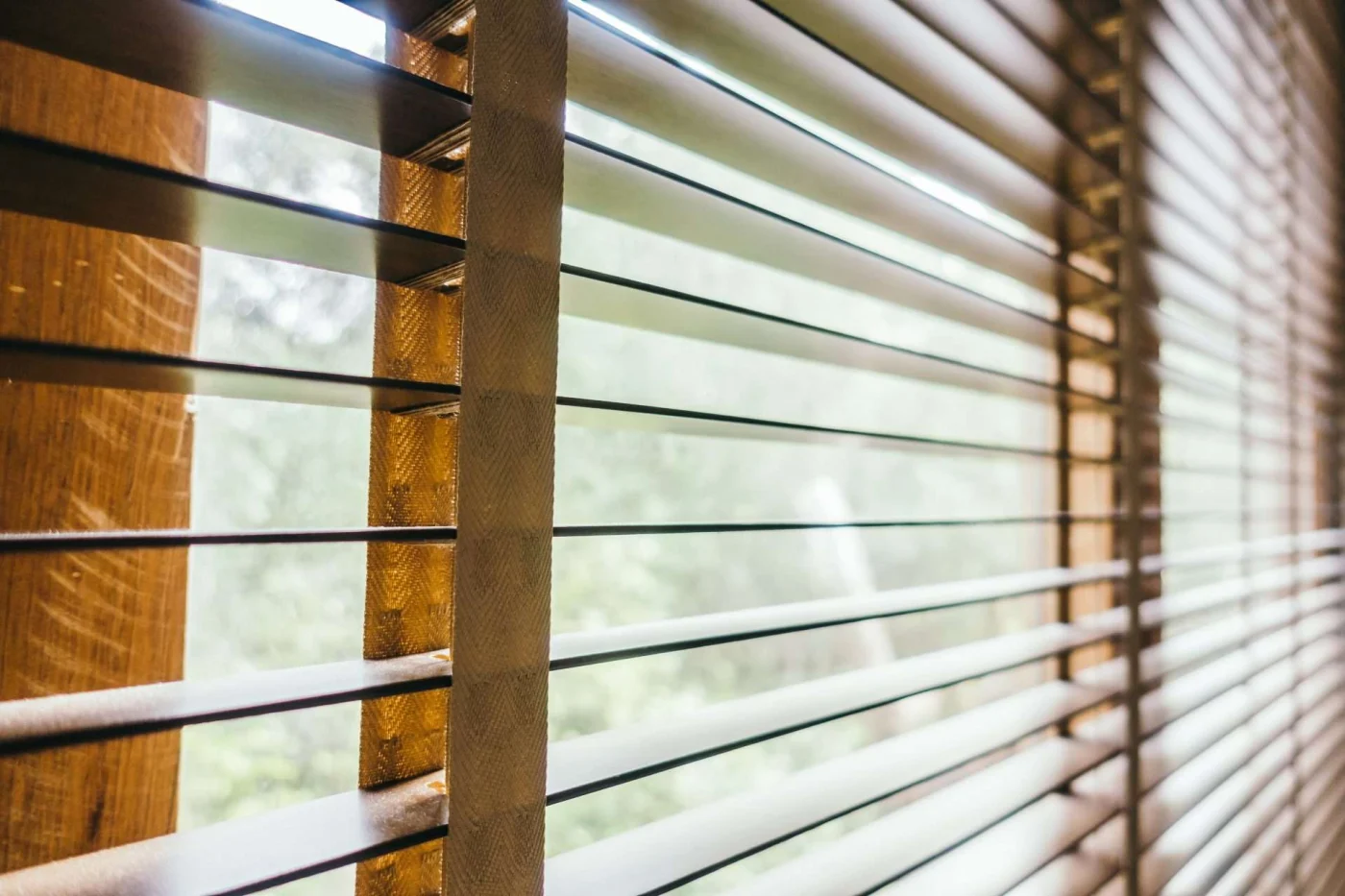 Wooden blinds installed on windows in home | Lafayette, CA | The Home Living Company