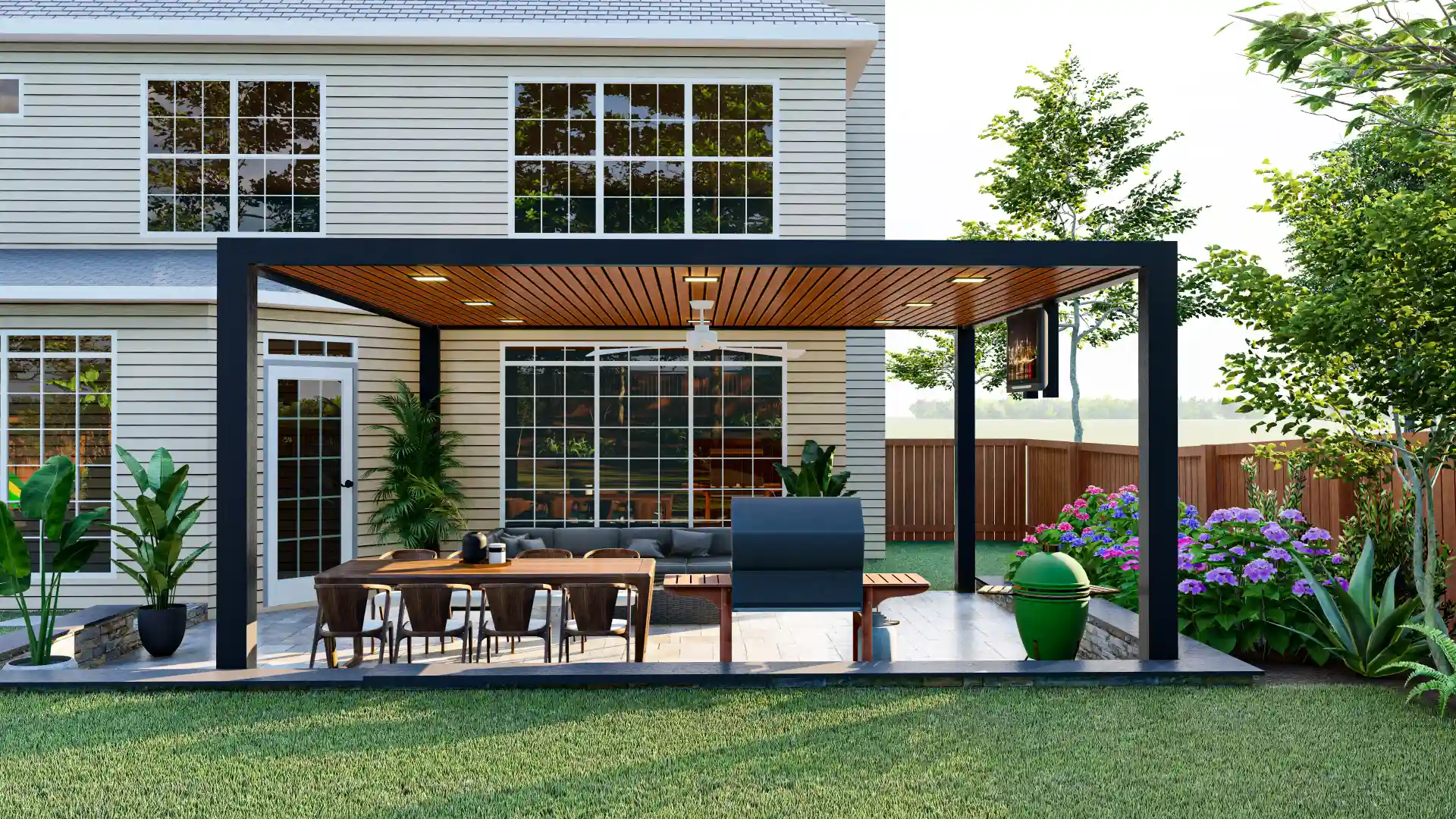Luxurious Outdoor Shade Solutions In Lafayette, CA | Home Living Outdoor Spaces Beautiful pergola allowing people to have shade and enjoy the outdoors In Lafayette, CA The Home Living Company Outdoor Spaces