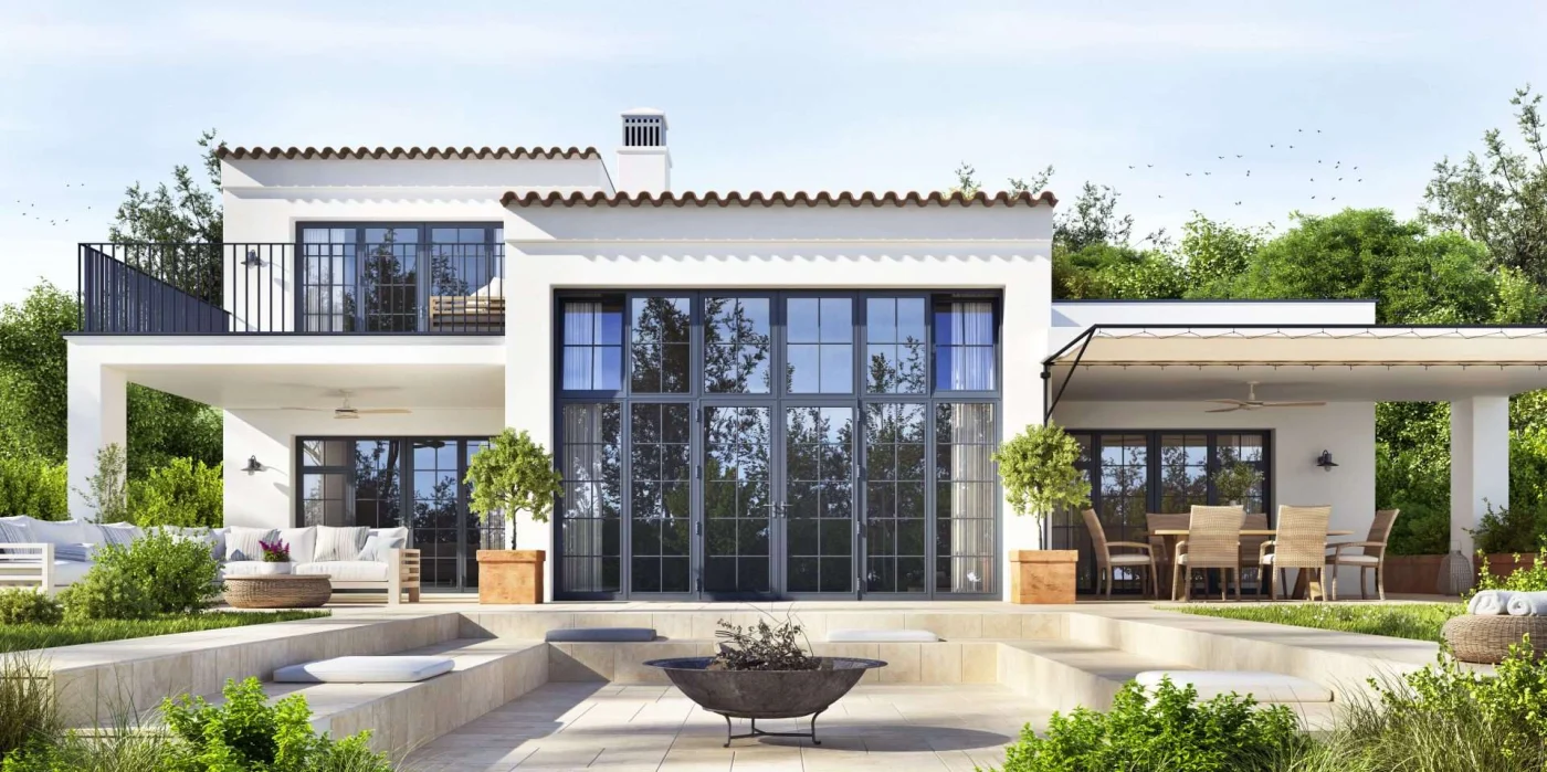 Beautiful Exterior Of A Luxury Home in San Pablo, CA | The Home Living Company Luxury home in San Pablo, CA with white siding and spacious windows | The Home Living Comany