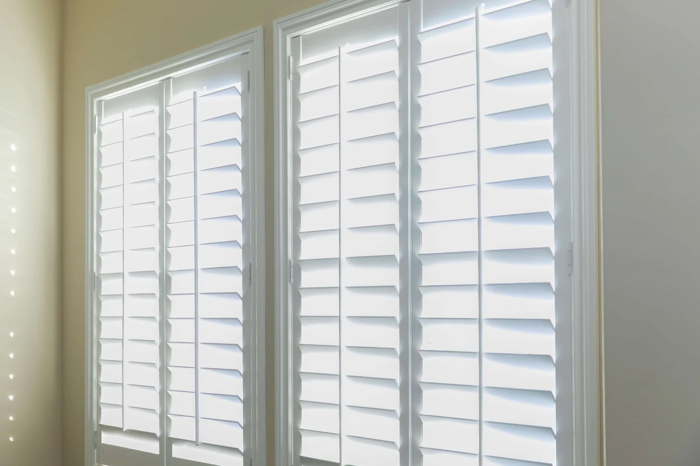 Plantation shutters in the interior of Napa, CA