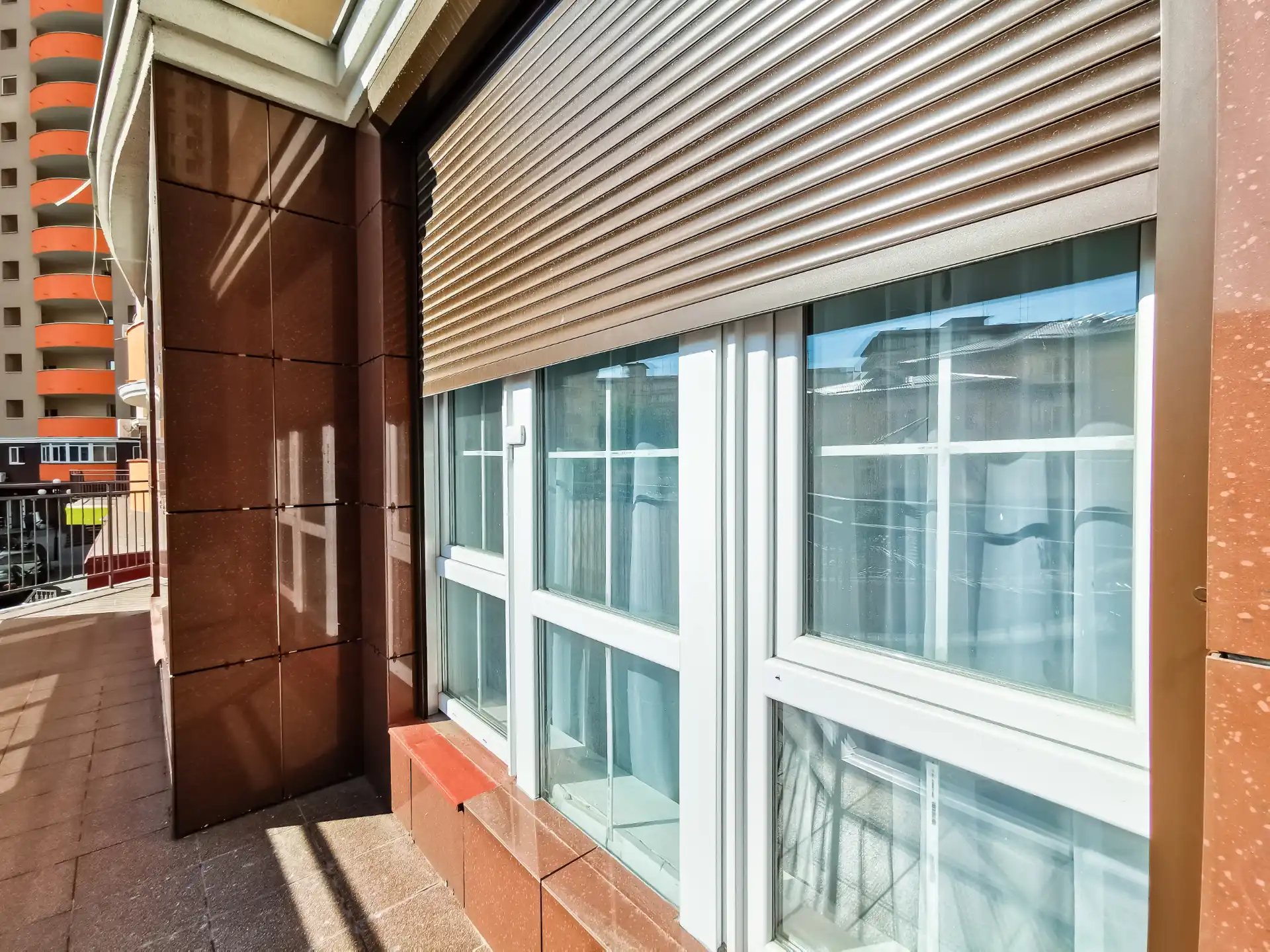 Modern exterior window with security shutter in Walnut Creek, CA | Home Living Outdoor Spaces