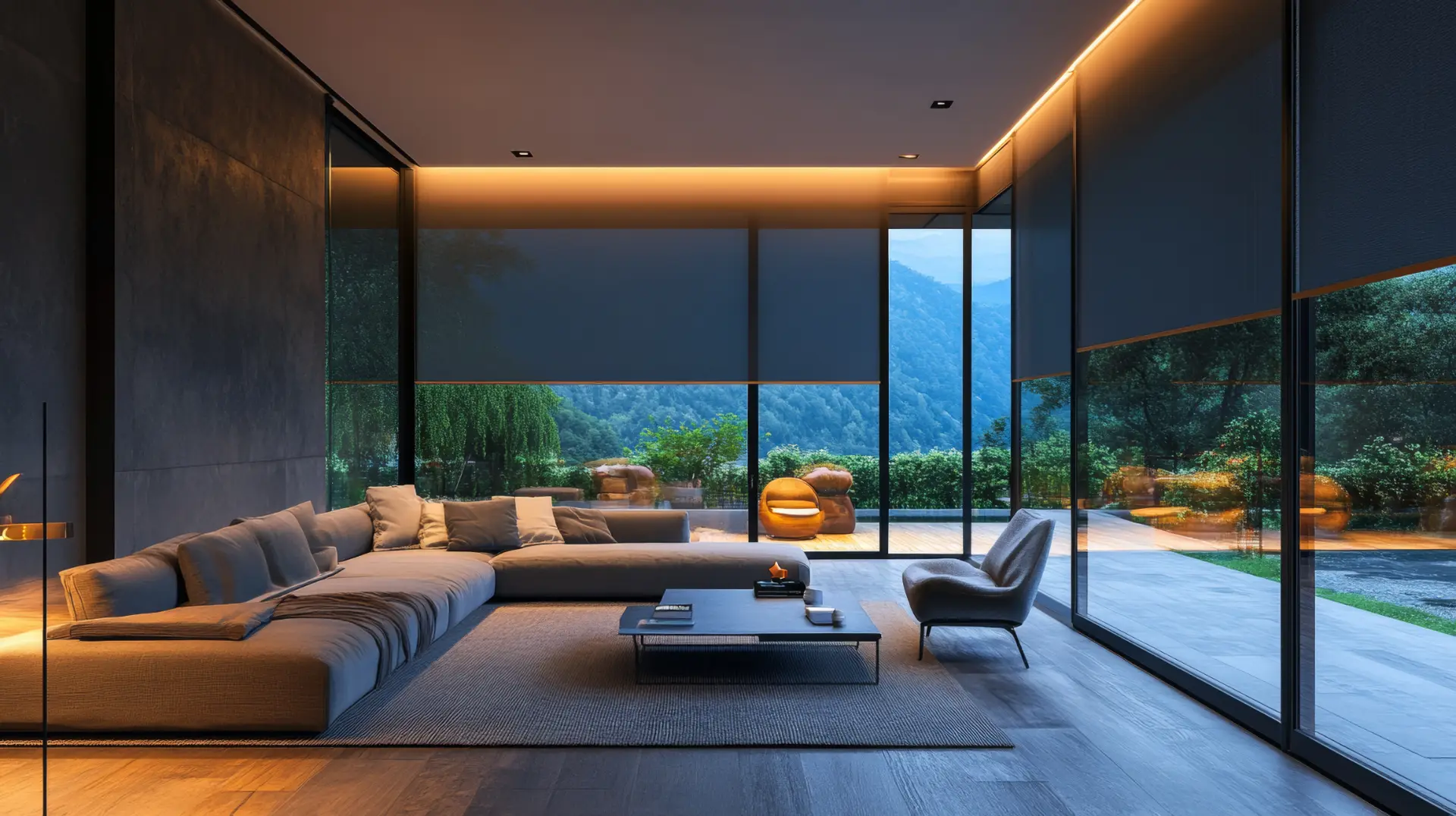 Smart home with motorized blackout shades | Walnut Creek, CA | Home Living Outdoor Spaces